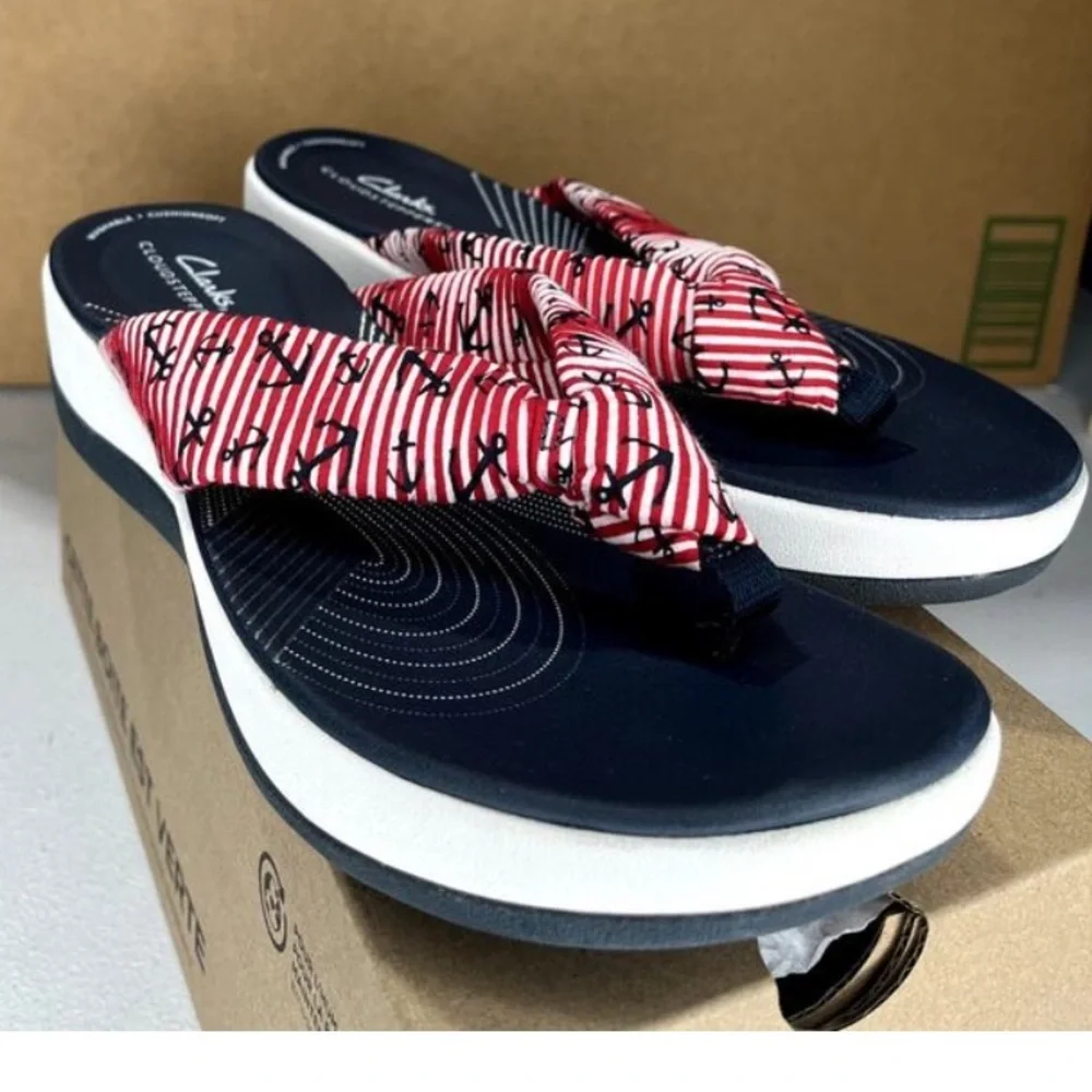 Cloudsteppers by Clarks Arla glison	Women's 9 Red/white/blue NWOT - Picture 2 of 5